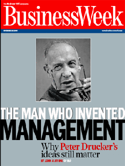 Business Week Cover with Peter Drucker