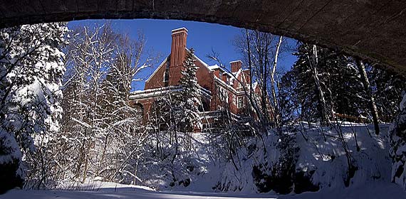 A new blanket of snow for a century-old mansion. Glensheen, the historic Congdon estate, is open for tours on weekends.