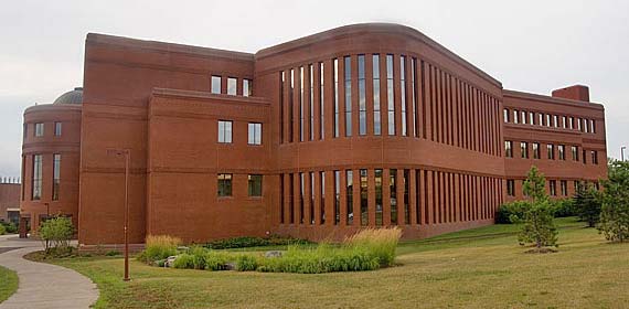 UMD's Library, which opened in fall 2000, presents a spacious environment for research and study.