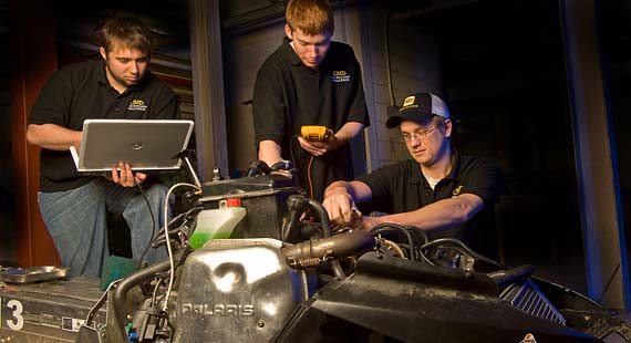 For the third year, UMD students are participating in the Clean Snowmobile Challenge, an engineering design competition.