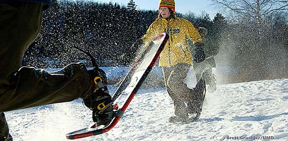 The snowshoeing program at UMD offers great exercise as well as a unique way to see Duluth's many trails.