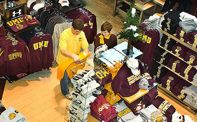From text books to art supplies, computer ware, office products, gifts, clothing, and snacks, UMD Stores meets the needs of the University of Minnesota Duluth. A portion of each sale of licensed imprinted items goes toward scholarships. Go Bulldogs!