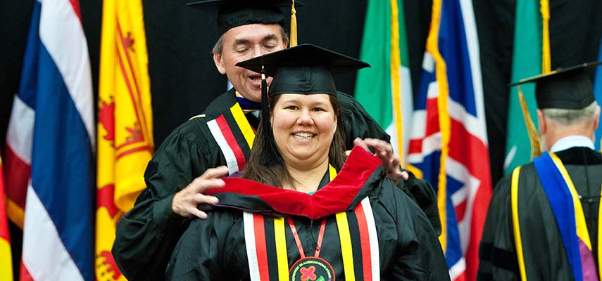 UMD's Master of Tribal Administration and Governance made history with the graduation of its first class. The 2013 bachelor's degree graduation celebration was bigger than ever because UMD expanded to two ceremonies.
