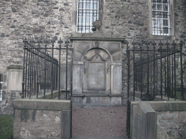 Adam Smith's grave in Scottland