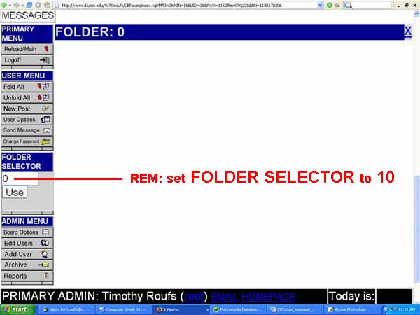 Remember to set CEforum selector to 10.
