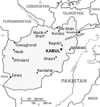 World Map Afghanistan