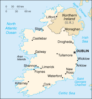 World Map Ireland