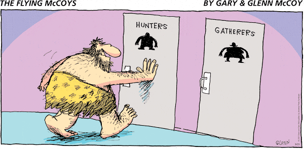 Hunter-Gatherer cartoon.