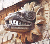 Carving of Quetzal.coat.