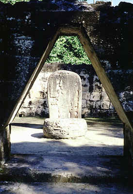 False Arch and Stone Stela