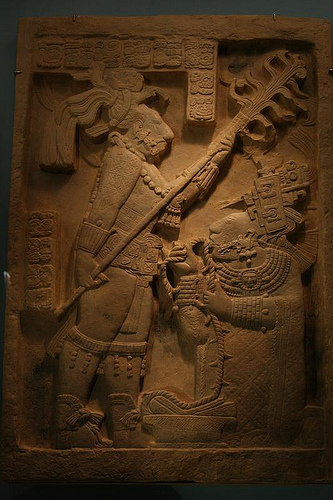 Bloodletting Ritual of Lady Xok, Yaxchitlan, Structure 23, Lintel 24