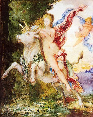 Europa and the Bull, Gustave Moreau, c.1869.