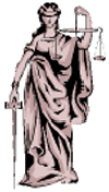 Lady Justice (Iustitia, the Roman Goddess of Justice).