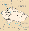 Map of the Czech Republic.
