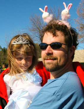 Photo of Adam Moren with daughter