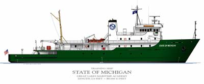 Drawing of State of Michigan.