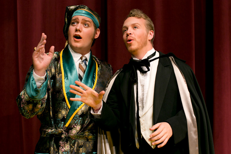 Two male actors in costume