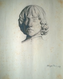 Drawing of a bust.