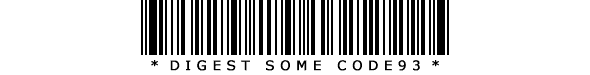 Text coded in barcode Code 93.