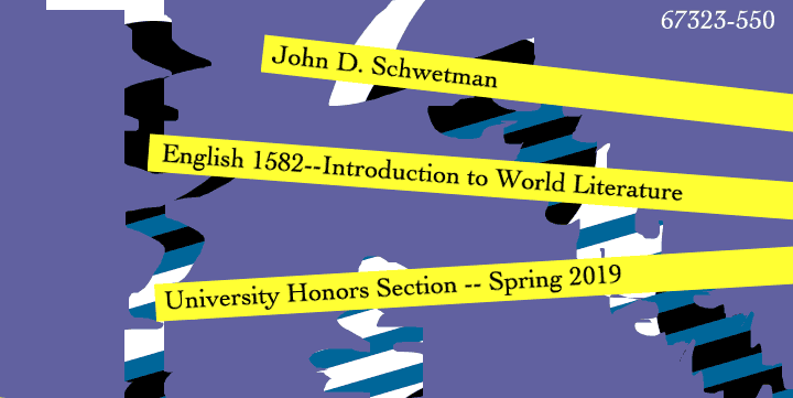 Spring 2019 English 1582 (Honors Section)