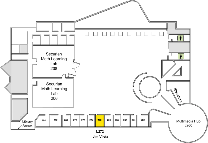 Map showing Jim's office L272