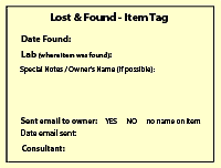 Lost and Found Item Tag