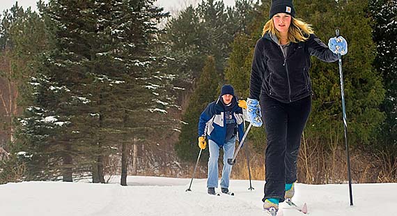 The Bagley Nature Area and its popular cross-country ski trail is part of the UMD campus.