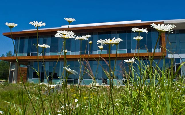 UMD's campus consists of more than 50 buildings on 244 acres overlooking Lake Superior. The Labovitz School of Business and Economics building, shown here, opened in 2008 with LEED certification--a rigorous process that evaluates the environmental sustainability of building design. The university has a long tradition of excellence in teaching and learning and a reputation for providing a welcoming campus environment for its 11,000 students.