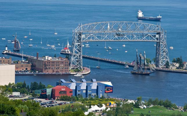 UMD was a big part of the Duluth Tall Ships festival held July 28 - August 1. The Tweed Museum of Art offered children's art activities on the grounds and UMD's Department of Theatre presented Gilbert & Sullivan's Pirates of Penzance each evening on the Bayfront Park stage. Tall ships shown here are the Roseway (left) and the barque Europa (right).