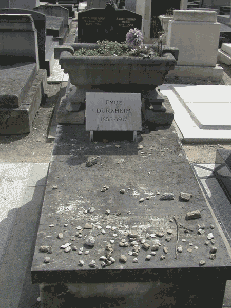 Emile Durkheim's grave in Paris.