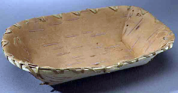 Ojibwe miniature birchbark sap bucket, Mille Lacs, ca., 1918.