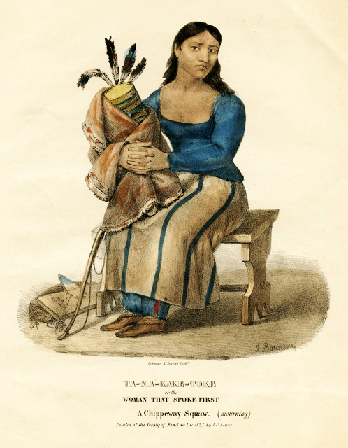 Ta-Ma-Kake-Toke, or The Woman That Spoke First. A Chippeway [Woman]. (mourning), 1836.