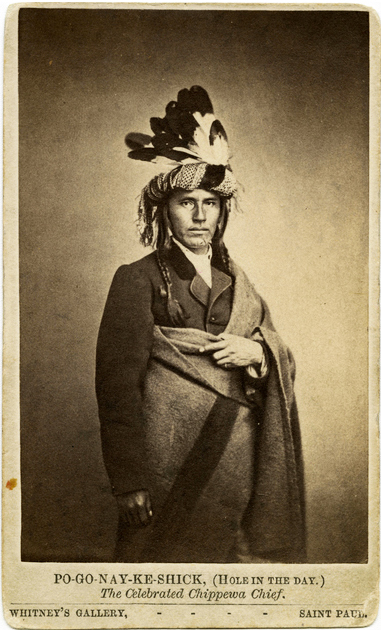 Po-go-nay-ke-shick (Hole in the Day, the Younger), ca. 1865.