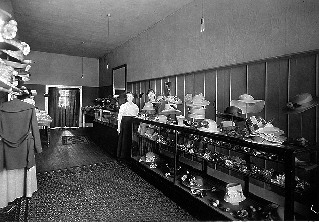 Vogue Hat Shop, Cass Lake, ca. 1920.