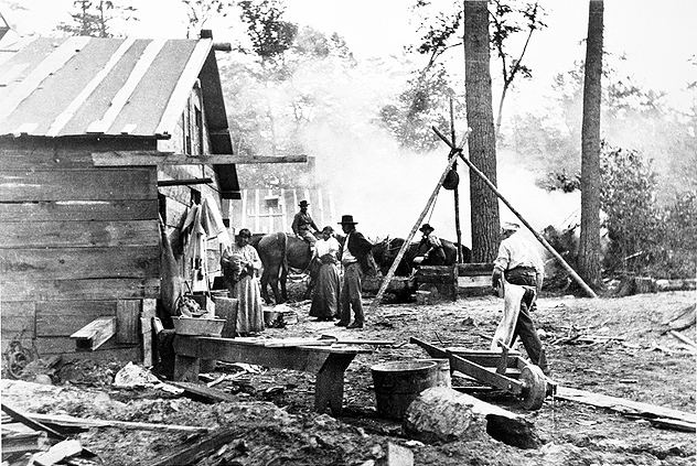 Swan River Logging Company camp in the Chippewa National Forest, n.d.