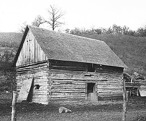 Log Barn southwest of Blakely, 1940.