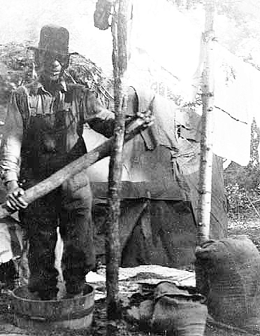 Winnowing wild rice, Mille Lacs Lake, 1909