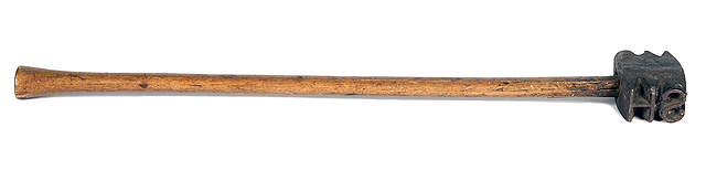 Log stamp hammer, ca. 1900.
