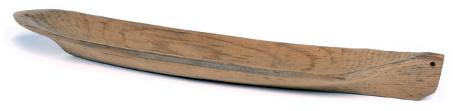 Ojibwe wood canoe model, Not later than 1954.