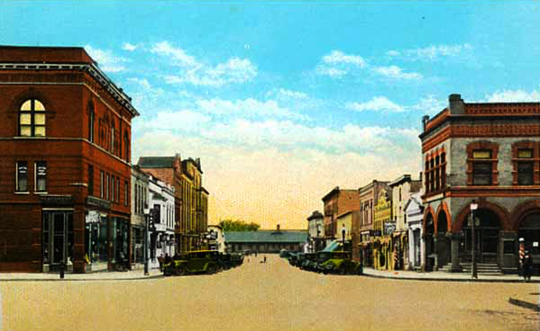 Second Street, looking west, Crookston, ca. 1925.