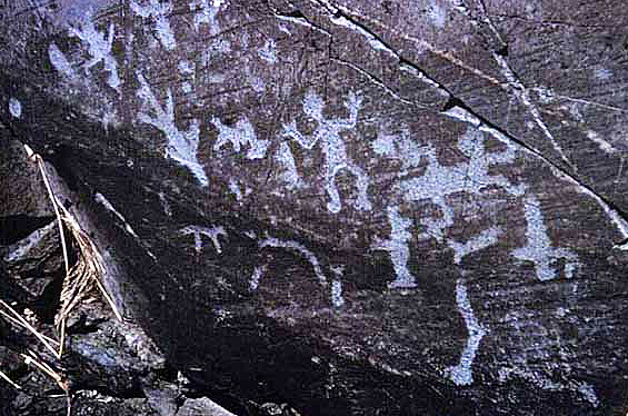 Pictographs, Spirit or Drum Island, Nett Lake, 1964.