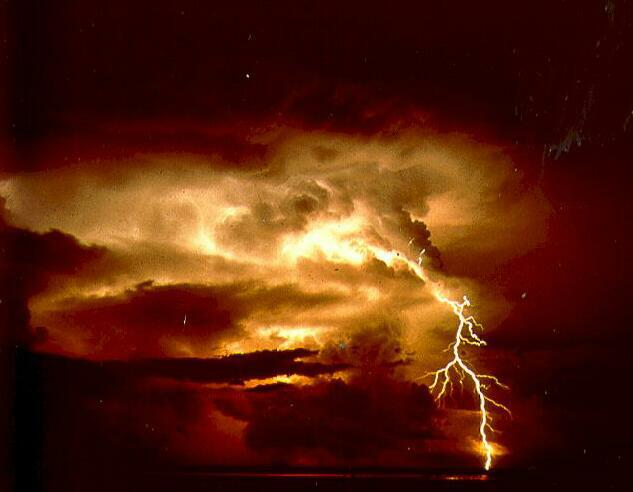 Cloud to ground lightning.