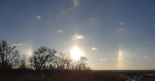 Sun dog at Minnesota Valley National Wildlife Refuge, 2013