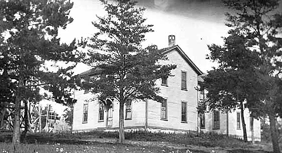 Indian mission school, Cass Lake, ca. 1915.