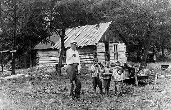 Indian children, Deer River, 1939.