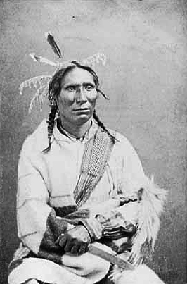O-kun-de-kun (To keep the net up), warrior of Leech Lake band of Chippewa, 1880