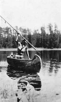 Indian spearing fish, 1925