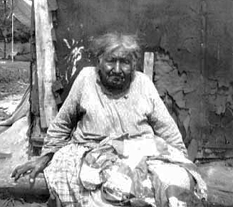 Grandmother of Batiste Gahbowh Sam, Mille Lacs Indian Reservation, ca. 1910.