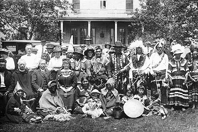 Adoption of Mrs. McConville into the tribe, White Earth Indian Reservation, 1924.