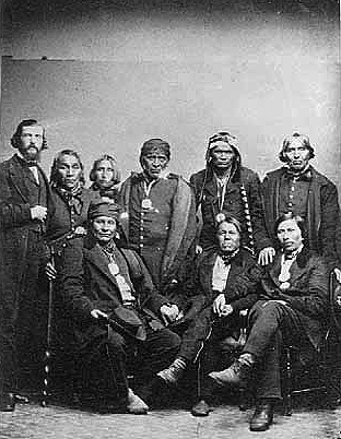 Ojibwe men (Possibly at 1857 or 1862 treaty signing in Washington D.C.).